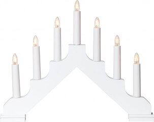 Kynttilänjalka ADA 7x, 37xH30cm, valkoinen, kolmio hinta ja tiedot | Kynttilät ja kynttilänjalat | hobbyhall.fi