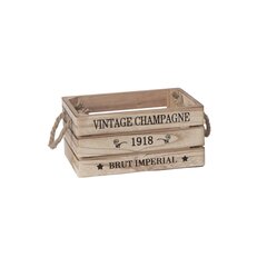 Puulaatikko VINTAGE-3, 23x17xH11cm, ruskea, köysikahvat hinta ja tiedot | Säilytyslaatikot ja -korit | hobbyhall.fi