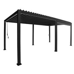 Huvimaja MIRADOR 3x6xH2,5m, tummanharmaa hinta ja tiedot | Puutarhapaviljongit | hobbyhall.fi