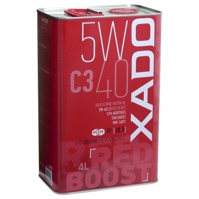 Xado Atomic Oil -moottoriöljy 5W-40 C3 Red Boost, 4L