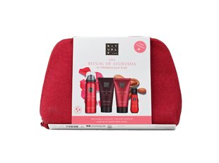 Kosmetiikkasetti Rituals Ayurveda: shampoo, 70 ml; hoitoaine, 70 ml; suihkugeeli, 50 ml; kuiva öljy, 30 ml; laukku hinta ja tiedot | Shampoot | hobbyhall.fi