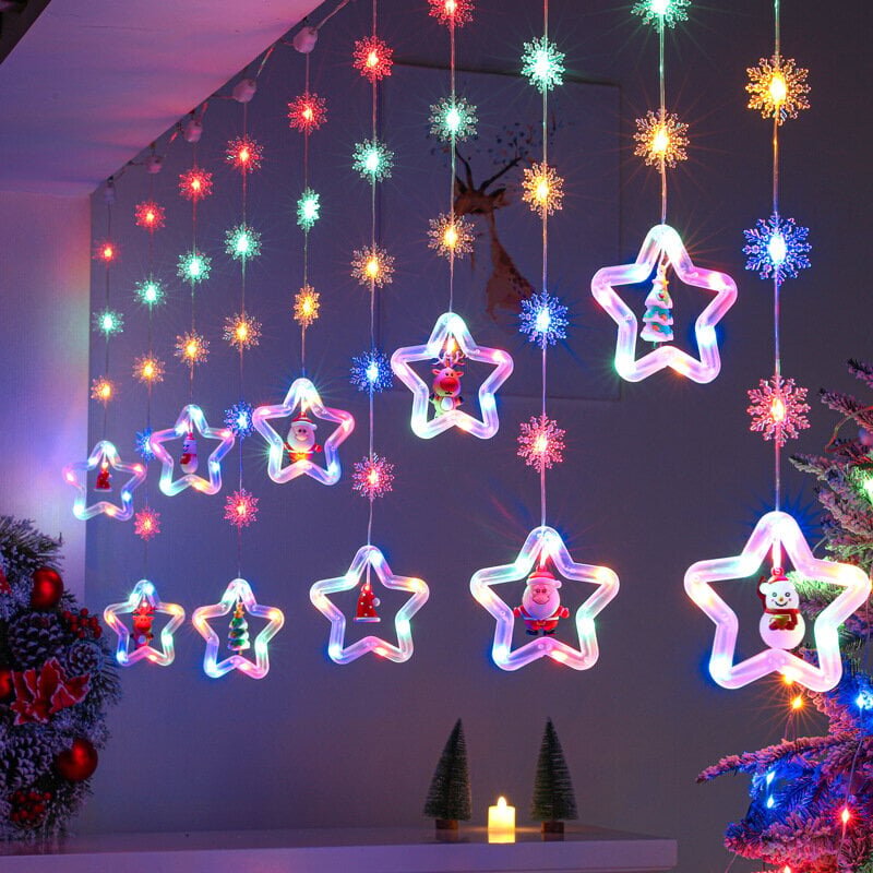 Jouluvalot 10 tähdellä ja joulukoristeet tähdissä, 3m, 120 LEDiä, LIVMAN XY-004 hinta ja tiedot | Jouluvalot | hobbyhall.fi