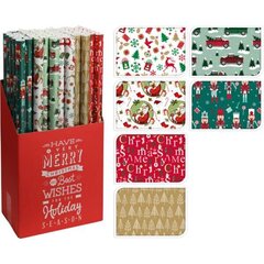 Jouluaiheinen lahjapaperi, eri värejä, 70x200 cm hinta ja tiedot | Lahjapaketointi | hobbyhall.fi