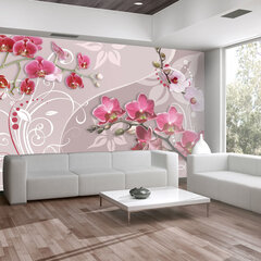 Valokuvatapetti - Flight of pink orchids 350x245 cm hinta ja tiedot | Valokuvatapetit | hobbyhall.fi