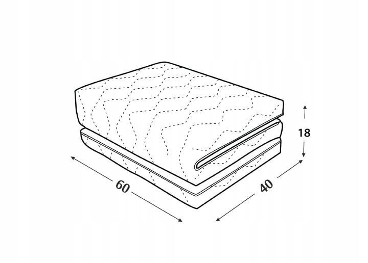 Taitettava patja 120x60x6cm hinta ja tiedot | Retkeilyalustat, piknikhuovat | hobbyhall.fi