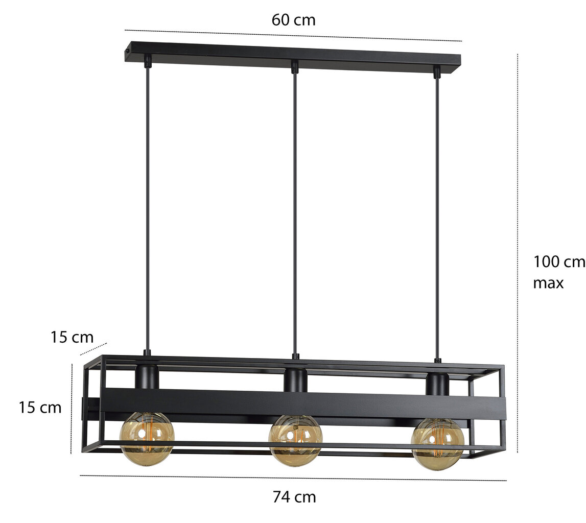 Riippuvalaisin Emibig Rewal 3 hinta ja tiedot | Riippuvalaisimet | hobbyhall.fi