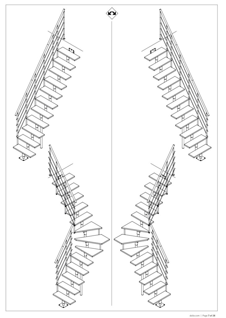 Modulaarinen portaikko BOSTON DOLLE, Antrasiitti 1/4 Pyökki. Korkeus 228-300 cm. hinta ja tiedot | Portaat | hobbyhall.fi