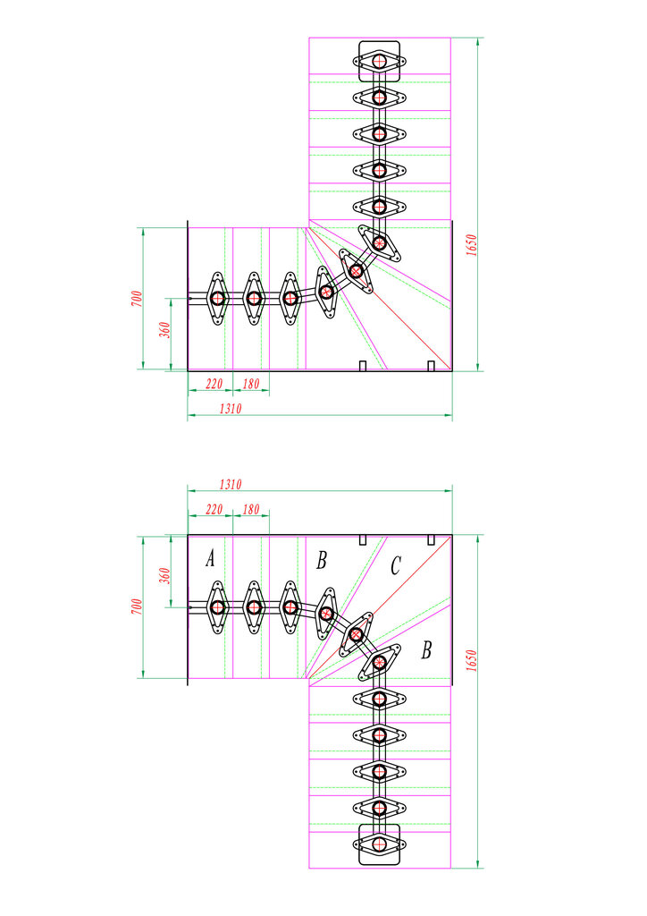 Modulaarinen portaikko BOSTON DOLLE, Valkoinen 1/4 Pyökki. Korkeus 228-300 cm. hinta ja tiedot | Portaat | hobbyhall.fi