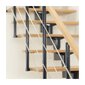 Modulaarinen portaikko BOSTON DOLLE, Antrasiitti / Pyökki. Korkeus 266-350 cm. hinta ja tiedot | Portaat | hobbyhall.fi