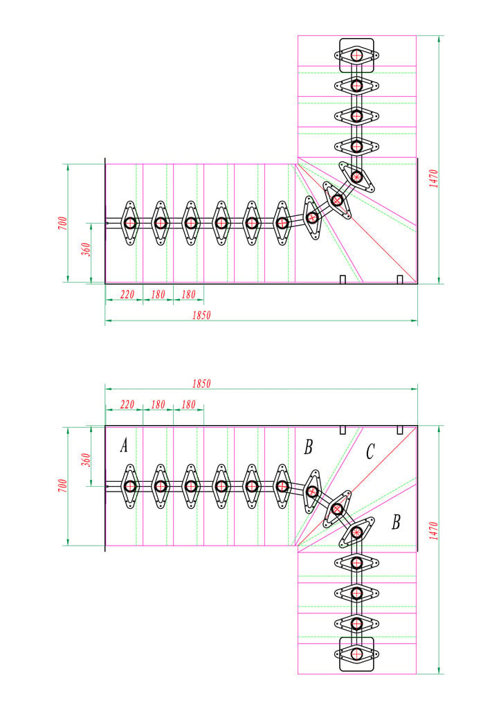 Modulaarinen portaikko BOSTON DOLLE, Antrasiitti 1/4 Pyökki. Korkeus 266-350 cm. hinta ja tiedot | Portaat | hobbyhall.fi