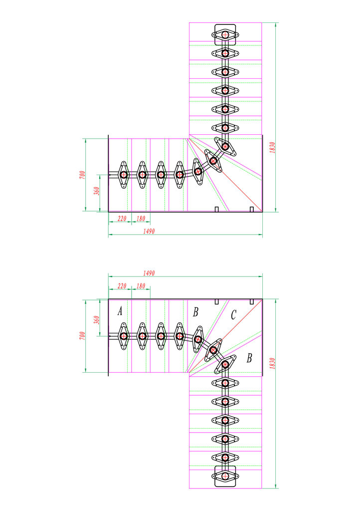 Modulaarinen portaikko BOSTON DOLLE, Antrasiitti 1/4 Pyökki. Korkeus 266-350 cm. hinta ja tiedot | Portaat | hobbyhall.fi