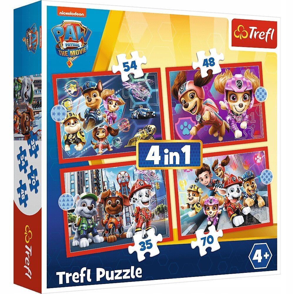 4-osainen palapeli Paw Patrol, 207 osaa hinta ja tiedot | Palapelit | hobbyhall.fi