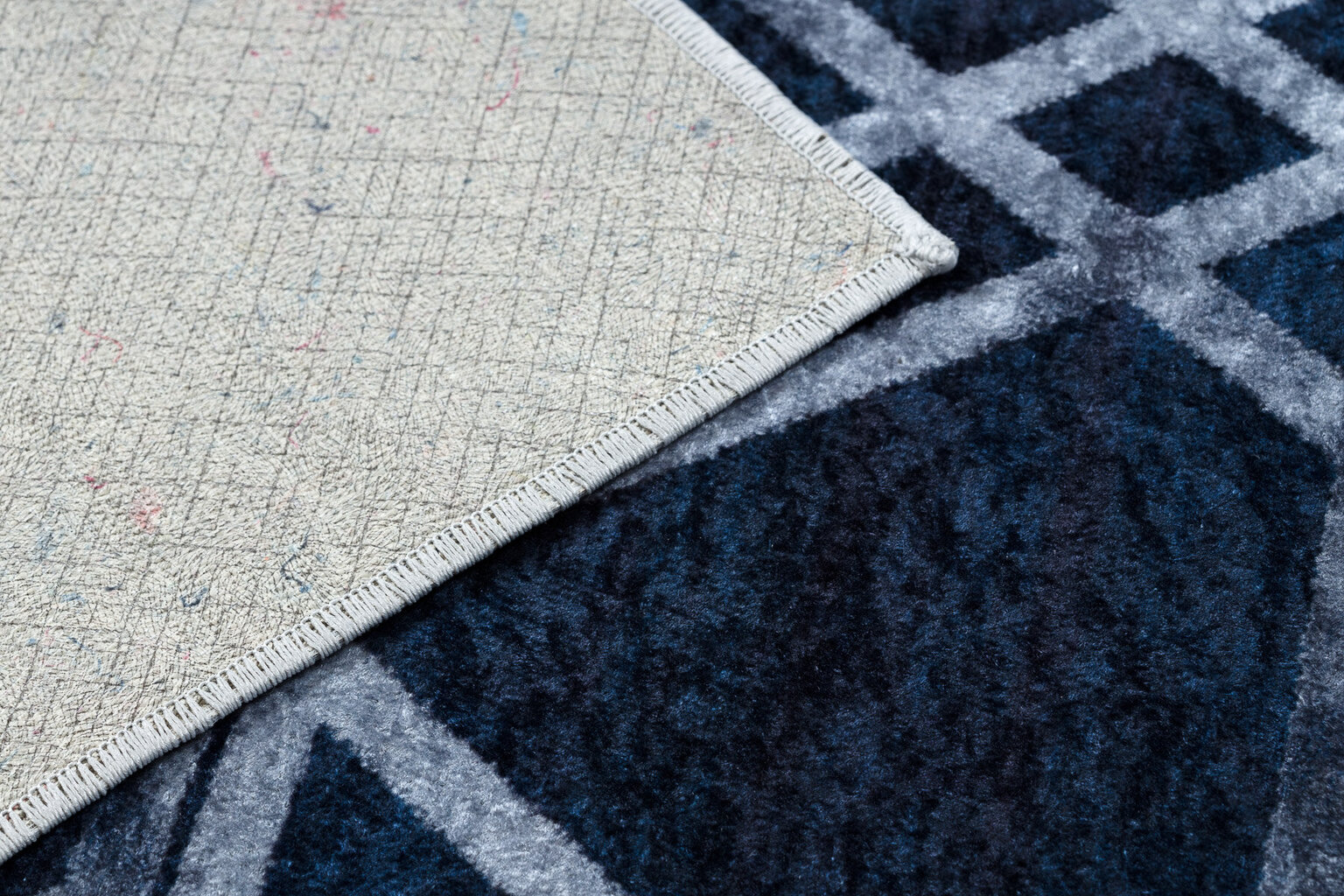 MIRO 51805.802 matto geometrinen, säleikkö liukumaton - sininen hinta ja tiedot | Isot matot | hobbyhall.fi