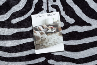 MIRO 51331.803 matto Zebra liukumaton - musta / valkoinen hinta ja tiedot | Isot matot | hobbyhall.fi
