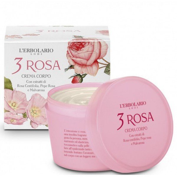 Vartalovoide ruusu-uutteella L'Erbolario 3 Rosa 200 ml hinta ja tiedot | Vartalovoiteet ja -emulsiot | hobbyhall.fi