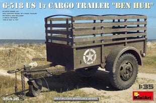 Liimattava malli MiniArt 35436 G-518 US 1t Cargo Trailer Ben Hur 1/35 hinta ja tiedot | Koottavat pienoismallit | hobbyhall.fi