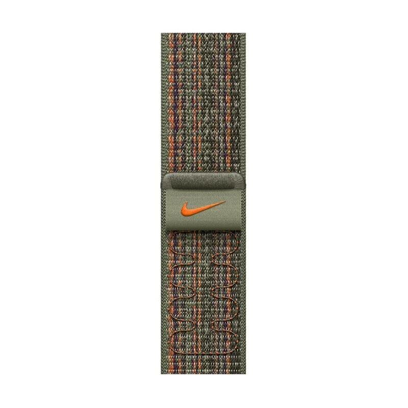 Apple Watch Bands 45mm Sequoia/Orange Nike Sport Loop MTL63ZM/A hinta ja tiedot | Älykellojen ja aktiivisuusrannekkeiden lisätarvikkeet | hobbyhall.fi