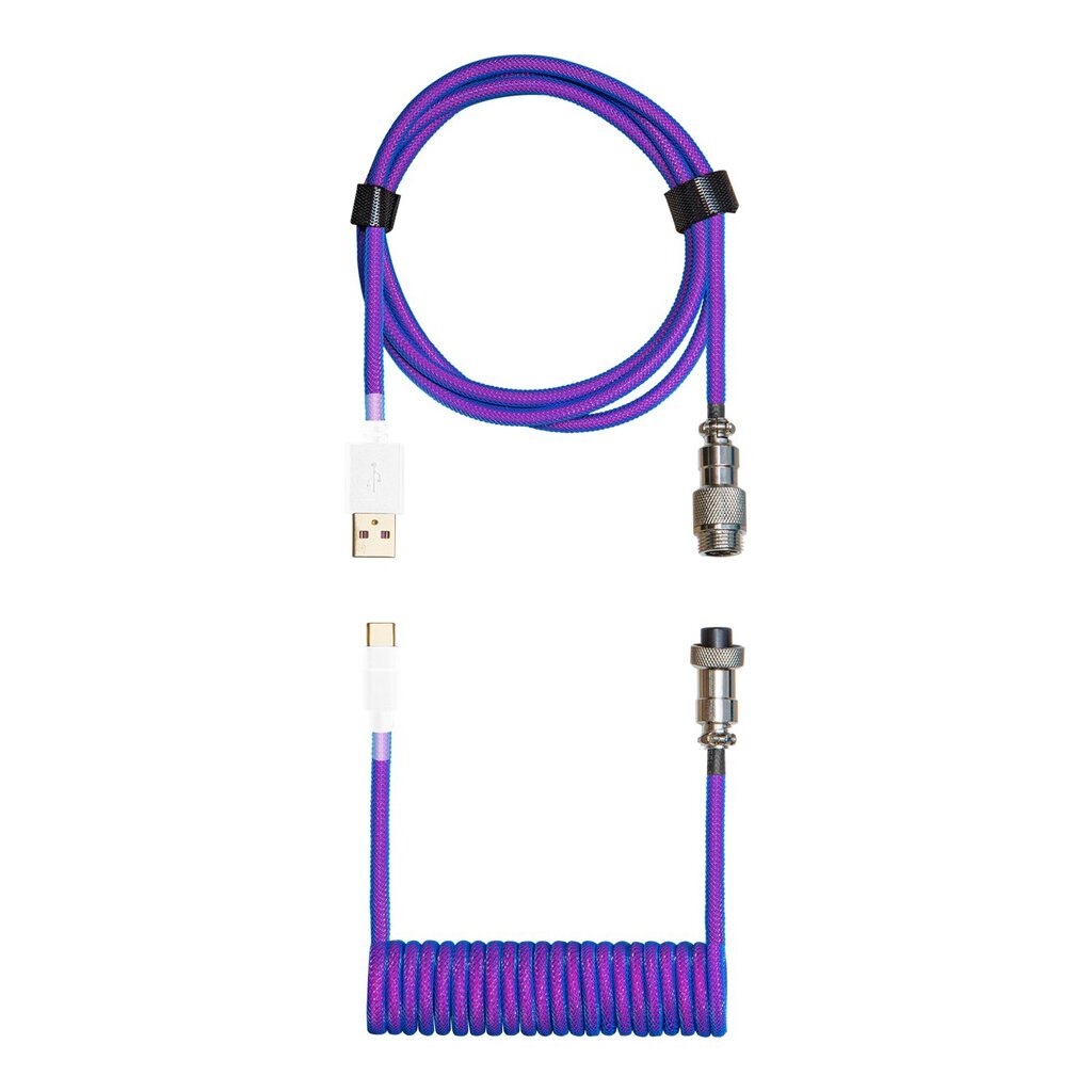 Cooler Master Coiled Cable, Blue-Purple hinta ja tiedot | Kaapelit ja adapterit | hobbyhall.fi