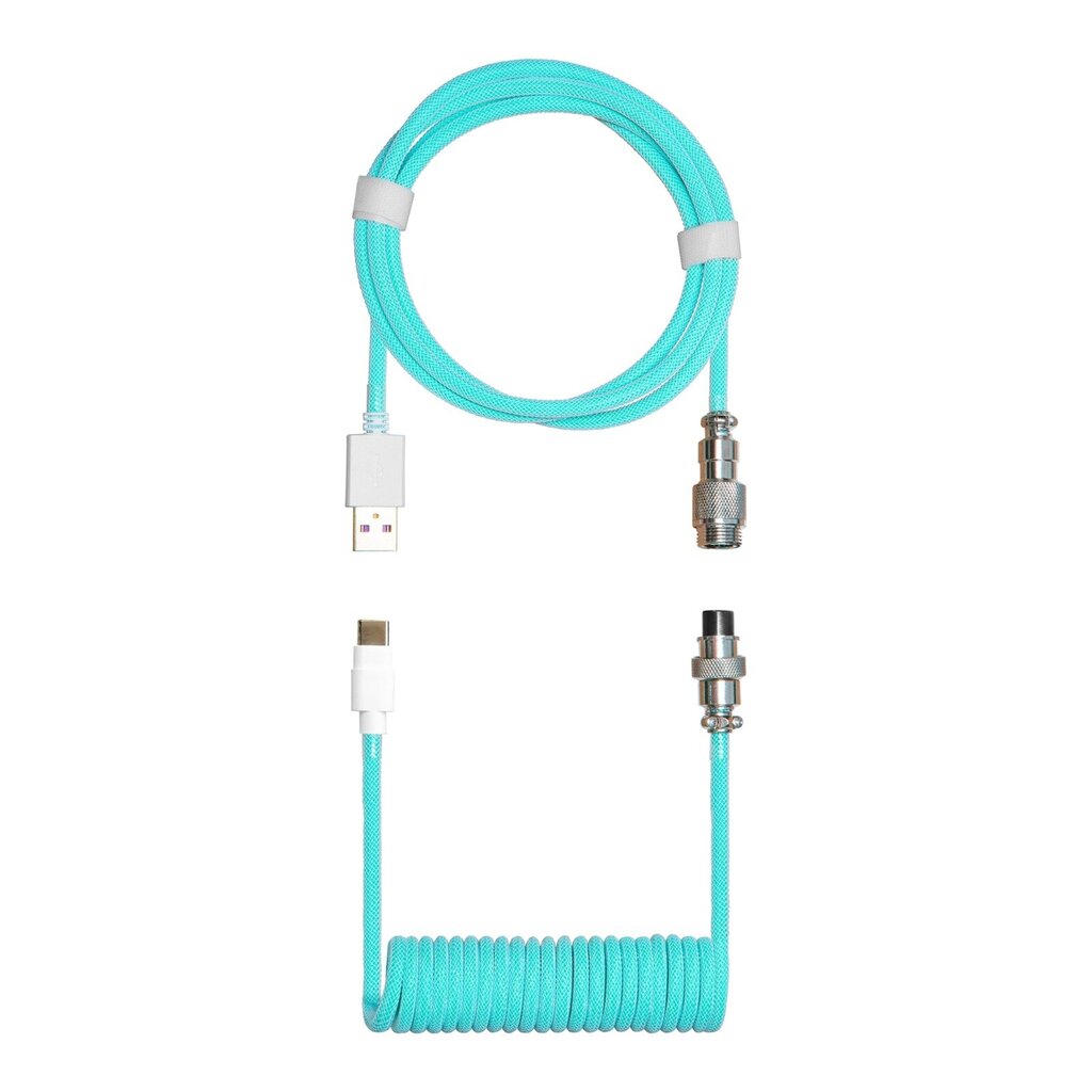 Cooler Master Coiled Cable, Pastel Cyan hinta ja tiedot | Kaapelit ja adapterit | hobbyhall.fi