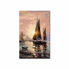 Sisustustaulu Laivat, 30 x 80 cm hinta ja tiedot | Taulut | hobbyhall.fi