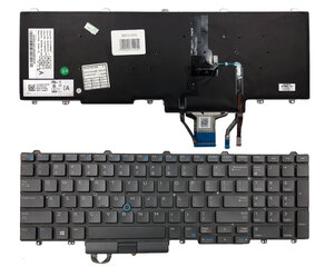 Dell kannettavan tietokoneen näppäimistö: Latitude E5550, E5570, 5580 / Precision 15 7510, 3510 / Precision 17 7710 hinta ja tiedot | Komponenttien lisätarvikkeet | hobbyhall.fi