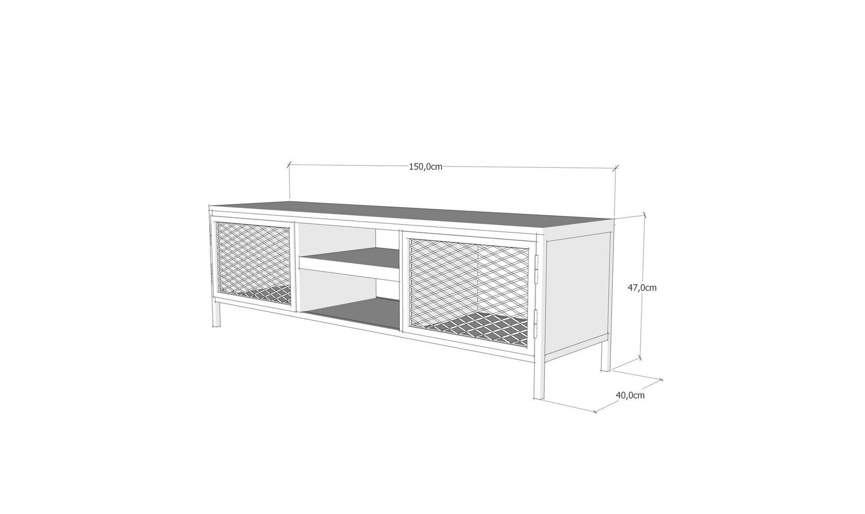 TV-taso Kalune Design Zeno, tammi/musta hinta ja tiedot | TV-tasot | hobbyhall.fi