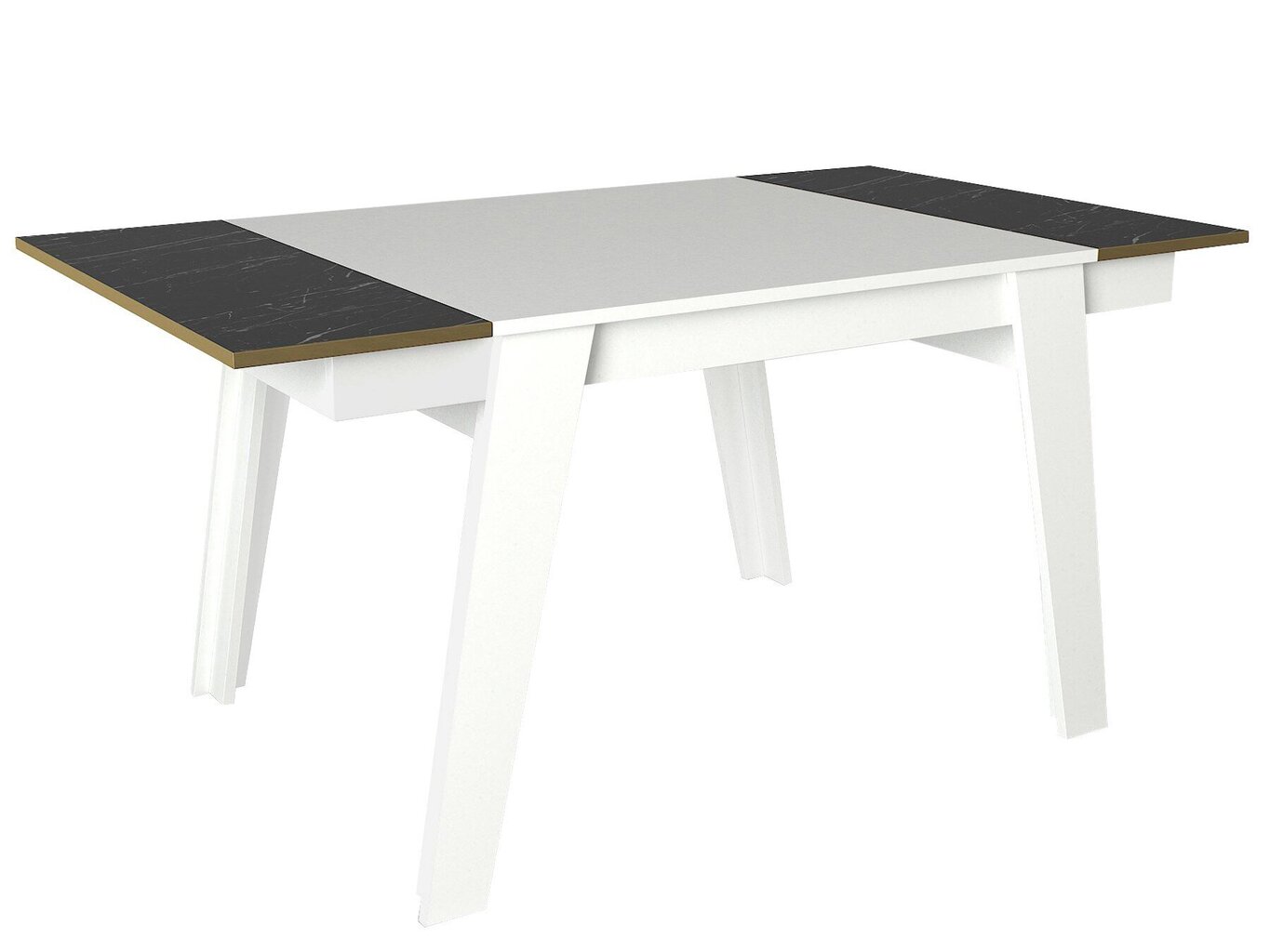 Ruokapöytä Kalune Design Ravenna, valkoinen/musta hinta ja tiedot | Ruokapöydät | hobbyhall.fi