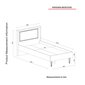 Sänky Kalune Design Ravenna, 90x190 cm, valkoinen hinta ja tiedot | Sängyt | hobbyhall.fi