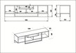 TV-taso Kalune Design Asal 150 cm, valkoinen/tammi hinta ja tiedot | TV-tasot | hobbyhall.fi