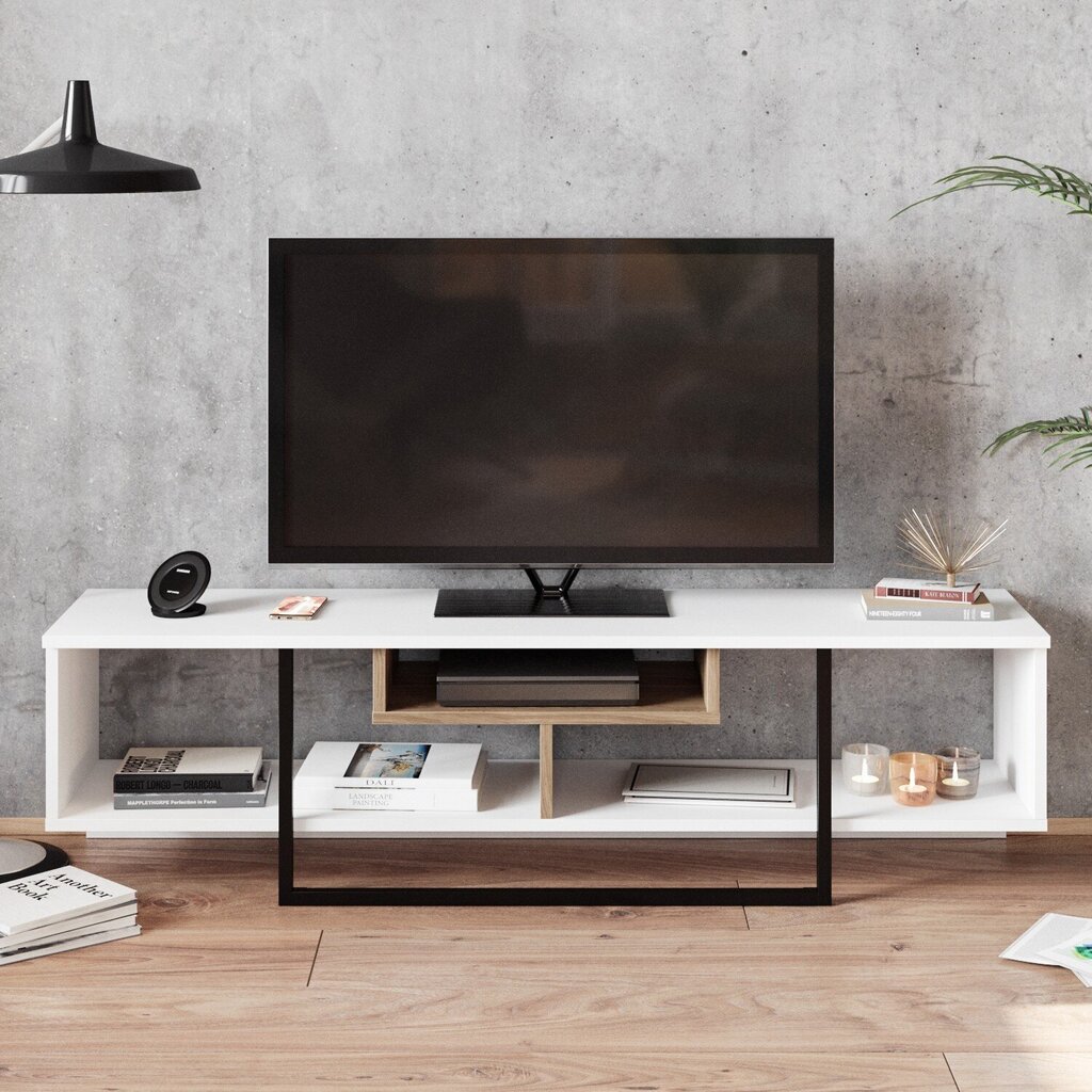 TV-taso Kalune Design Asal 150 cm, valkoinen/tammi hinta ja tiedot | TV-tasot | hobbyhall.fi