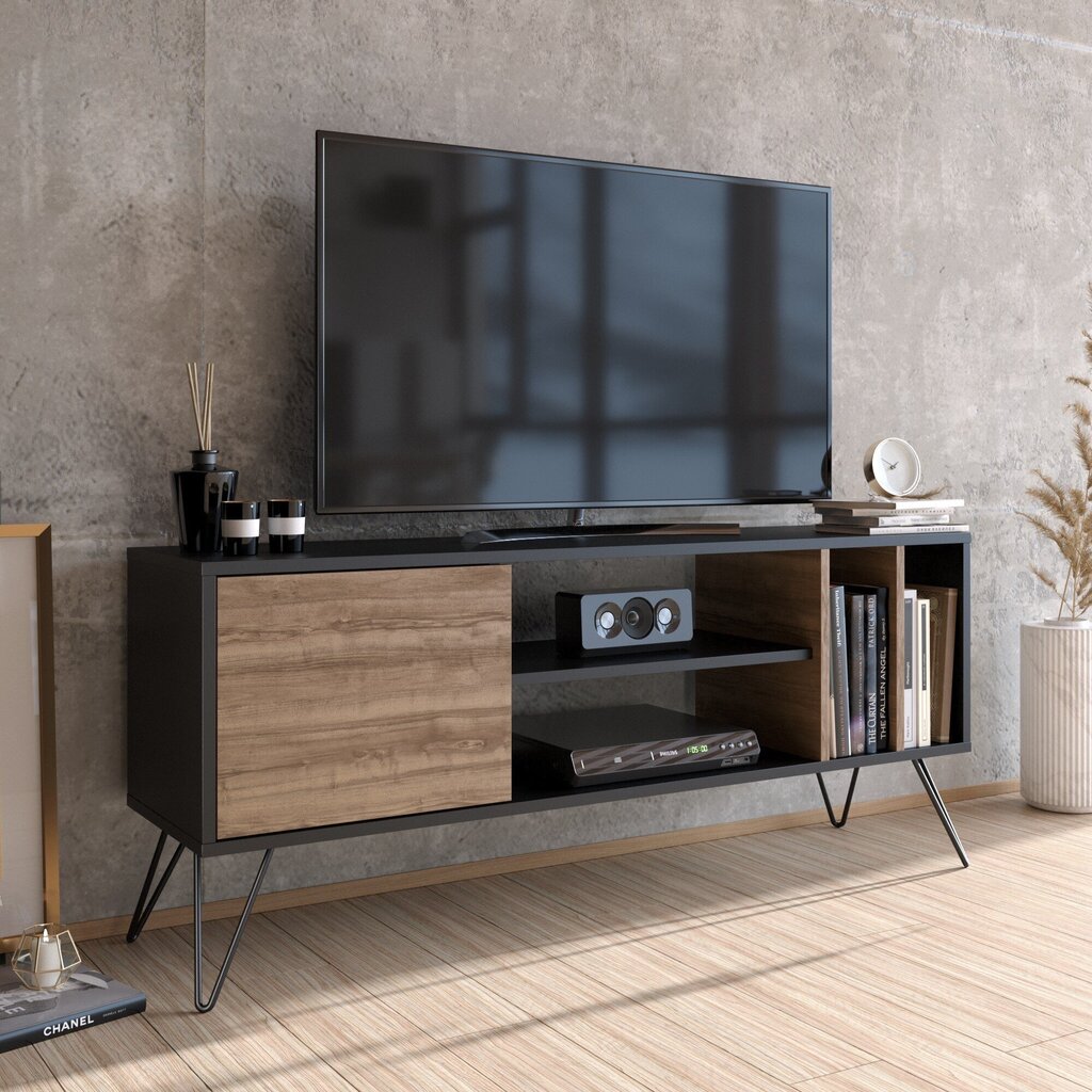 TV-taso Kalune Design Mistico 140 cm, ruskea/musta hinta ja tiedot | TV-tasot | hobbyhall.fi