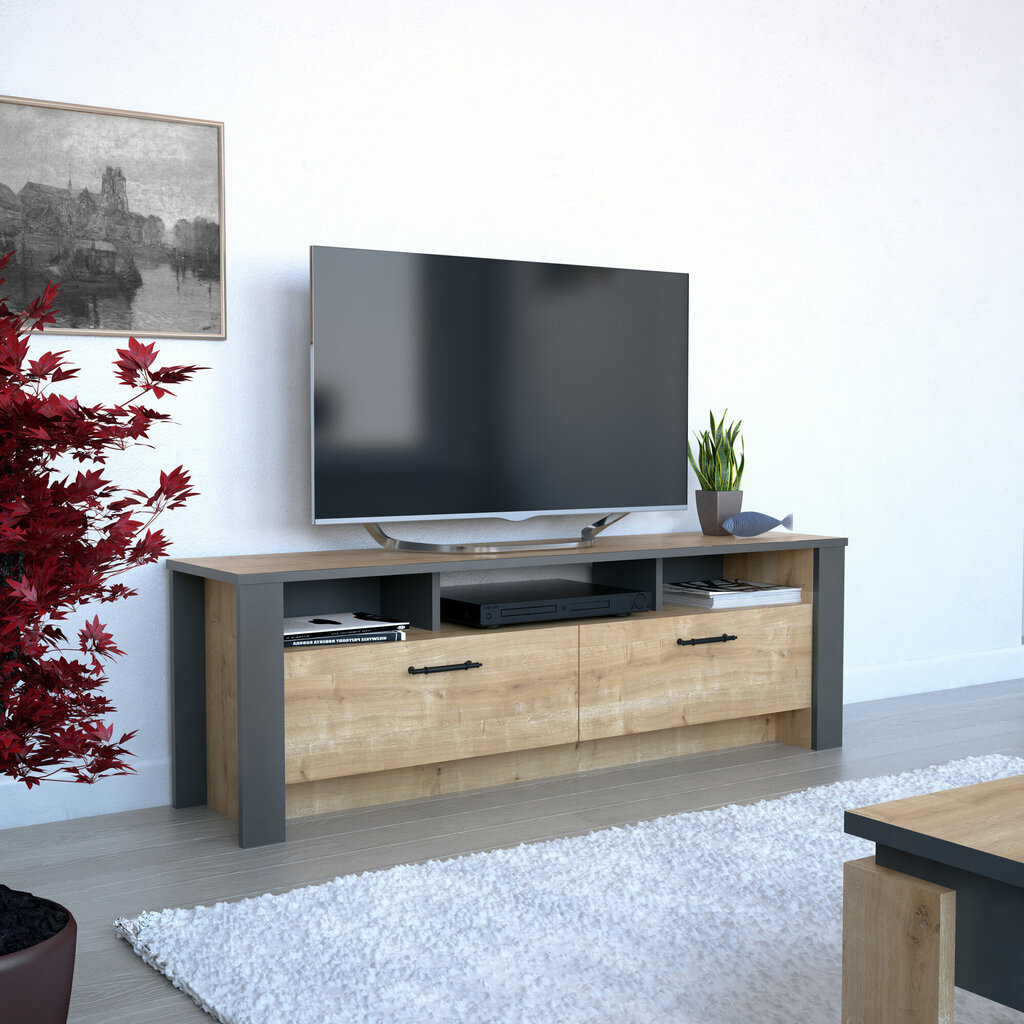 TV-taso Kalune Design Manhattan 150 cm, tammi/harmaa hinta ja tiedot | TV-tasot | hobbyhall.fi