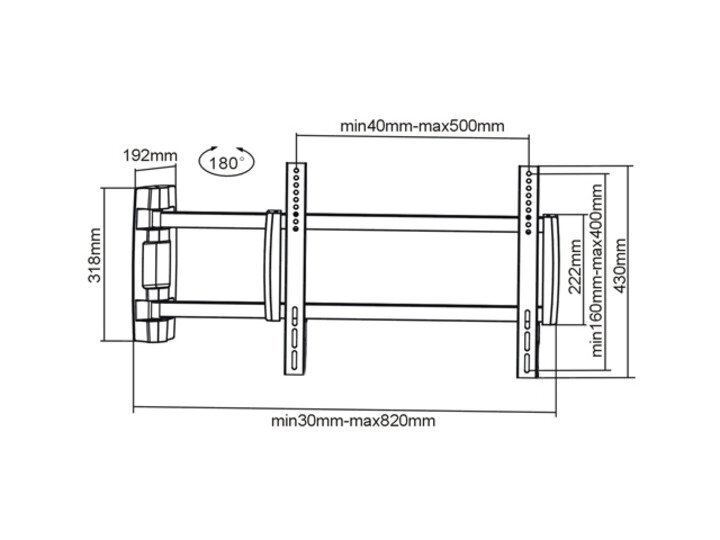 Monikannattimet MB-6214 23-47" hinta ja tiedot | TV-seinätelineet | hobbyhall.fi