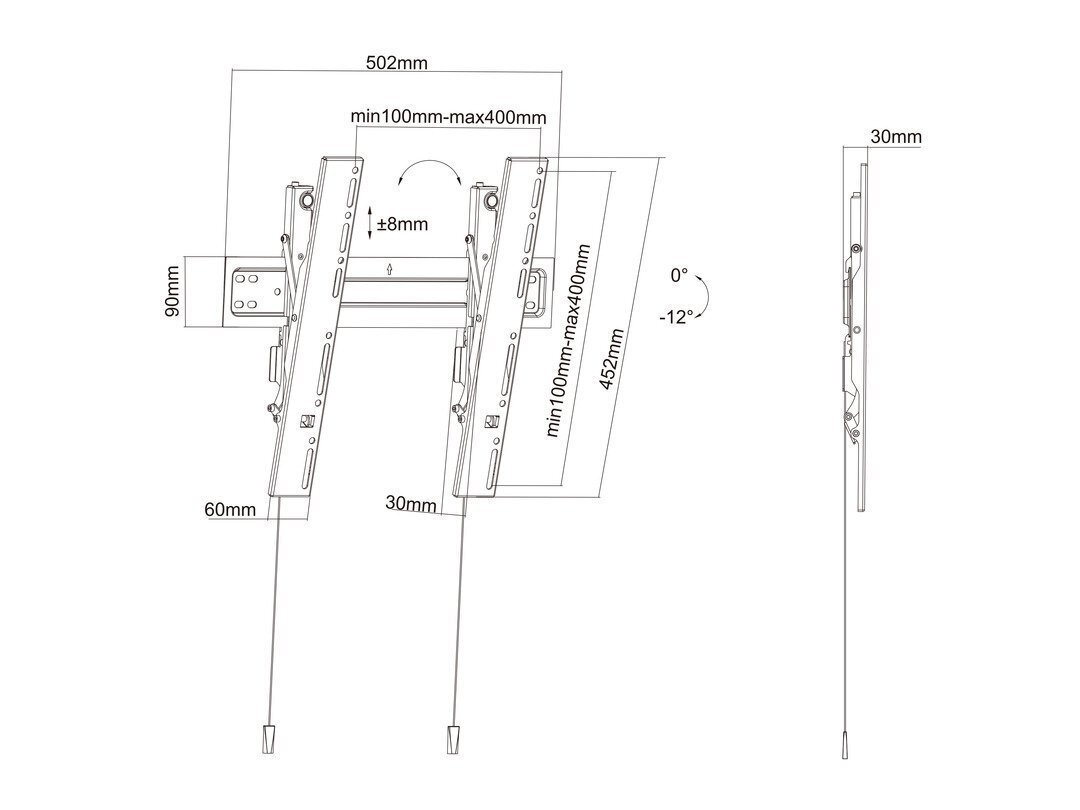 Multibrackets MB-5532 32-55" hinta ja tiedot | TV-seinätelineet | hobbyhall.fi