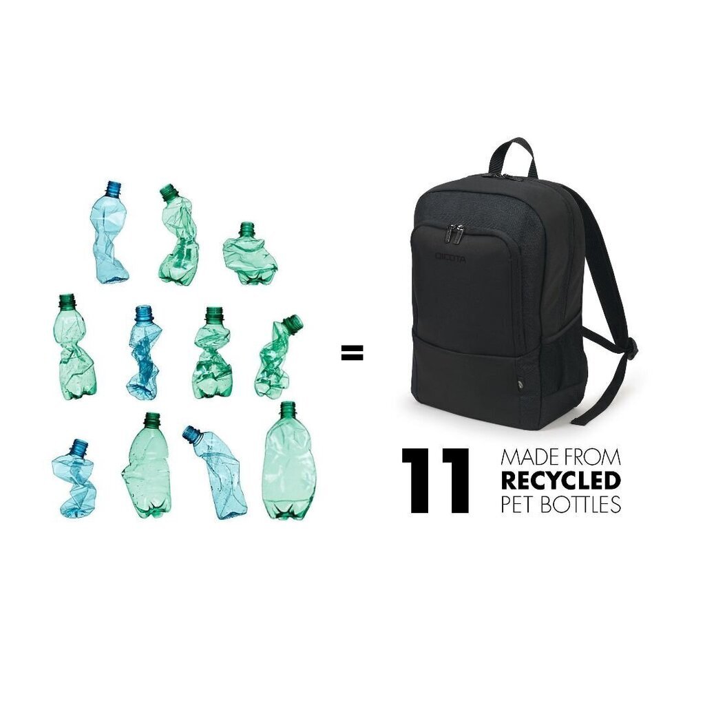 Dicota Eco Backpack BASE kannettavan tietokoneen reppu 15-17.3” hinta ja tiedot | Tietokonelaukut | hobbyhall.fi