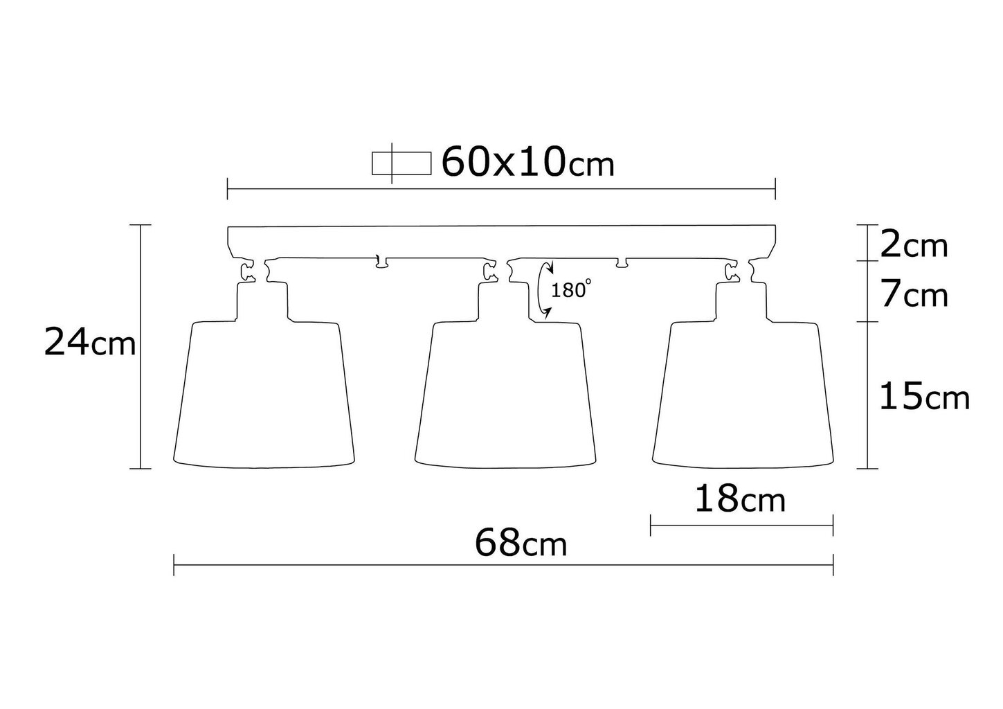 Kattovalaisin Opviq Noor Kemer - N-267 hinta ja tiedot | Kattovalaisimet | hobbyhall.fi