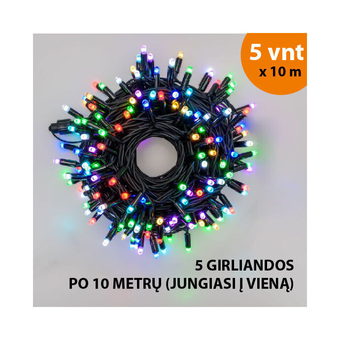 Lauko ir vidaus girlianda (LED lemputės) 50 m PROLED RGB hinta ja tiedot | Jouluvalot | hobbyhall.fi