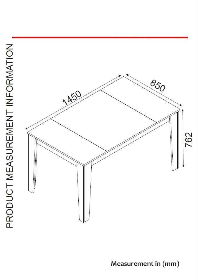 Pöytä Kalune Design Costa, beige hinta ja tiedot | Ruokapöydät | hobbyhall.fi