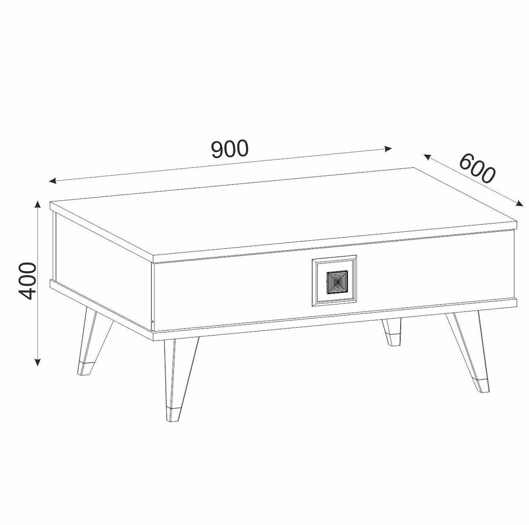 Sohvapöytä Kalune Design Gloss, ruskea hinta ja tiedot | Sohvapöydät | hobbyhall.fi