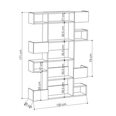 Hyllykkö Kalune Design Niho, ruskea/harmaa hinta ja tiedot | Hyllyt | hobbyhall.fi