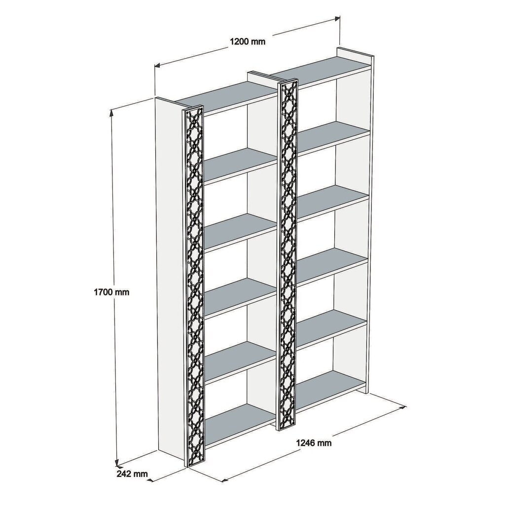 Hyllykkö Kalune Design City 2, ruskea/valkoinen hinta ja tiedot | Hyllyt | hobbyhall.fi