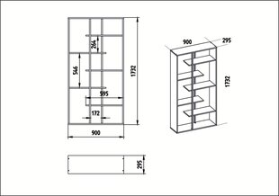 Hylly Kalune Design Presto, ruskea/musta hinta ja tiedot | Hyllyt | hobbyhall.fi