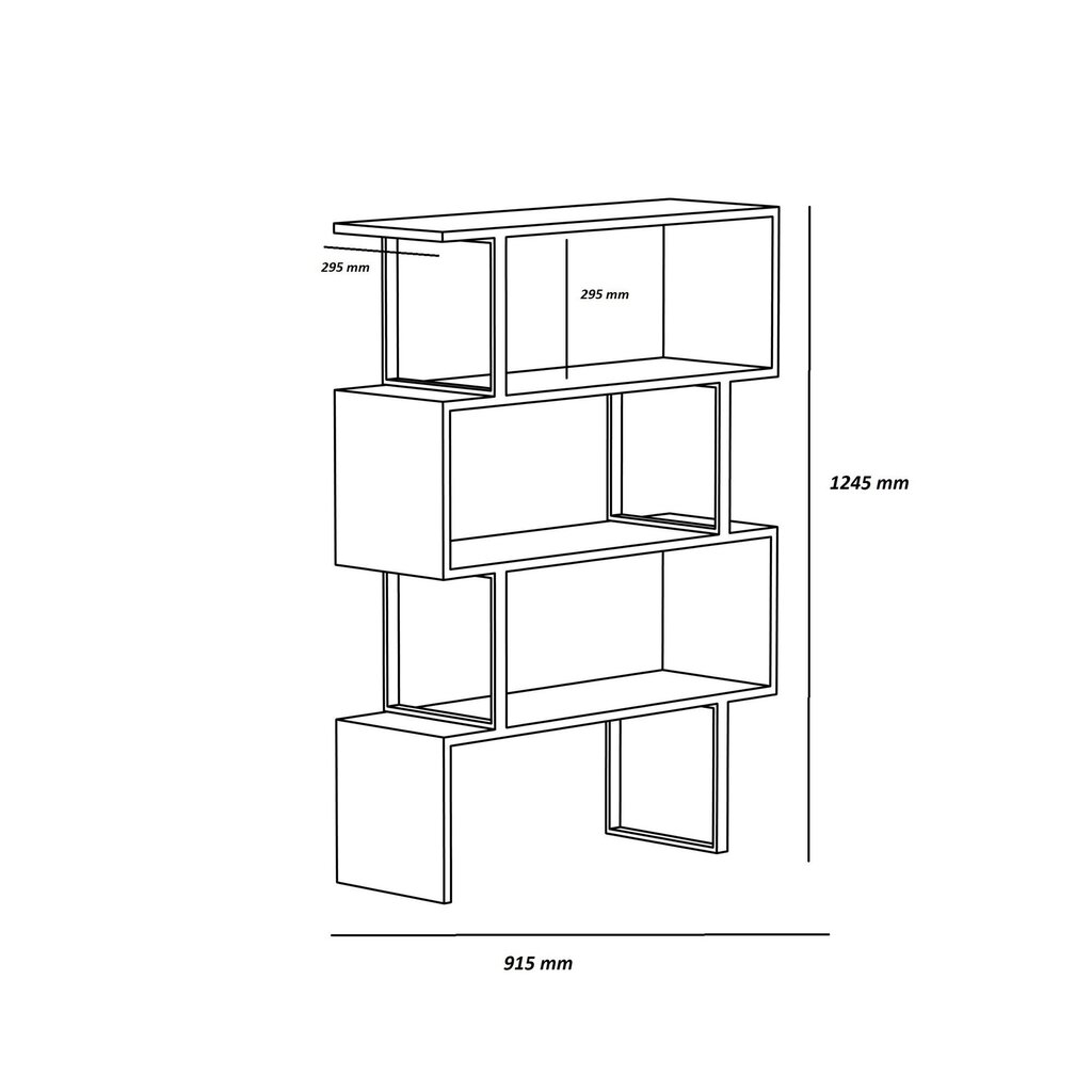 Hyllykkö Kalune Design Adriana, valkoinen/keltainen hinta ja tiedot | Hyllyt | hobbyhall.fi