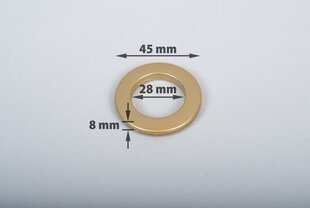 Verhorenkaat 28 mm, matta kulta, 10 kpl hinta ja tiedot | Verhot | hobbyhall.fi