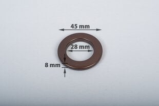 Verhorenkaat 28mm, matta ruskea, 10 kpl. hinta ja tiedot | Verhot | hobbyhall.fi