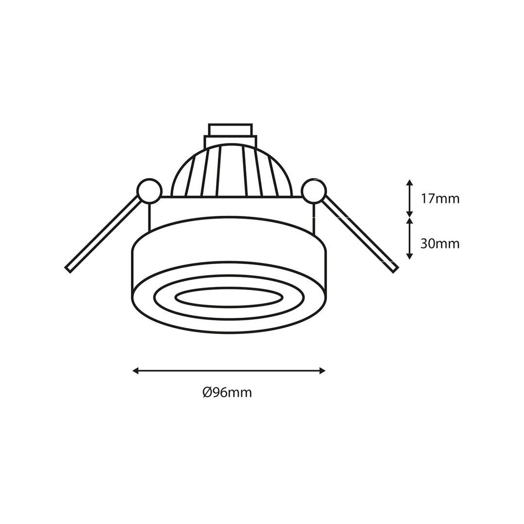 Milagro-valaisin Nusa Round Black hinta ja tiedot | Upotettavat valaisimet ja LED-valaisimet | hobbyhall.fi