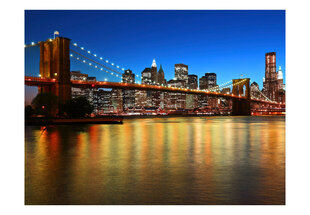 Valokuvatapetti - Dusk yli Brooklyn Bridge 400x309 cm hinta ja tiedot | Valokuvatapetit | hobbyhall.fi