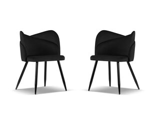 Tuolisarja Cosmopolitan Design Santana, musta, 2 tuolia hinta ja tiedot | Cosmopolitan Design Keittiön kalusteet | hobbyhall.fi