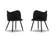 Tuolisarja Cosmopolitan Design Santana, musta, 2 tuolia hinta ja tiedot | Ruokapöydän tuolit | hobbyhall.fi