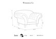 Nojatuoli Windsor & Co. Juno, koko 132x96x91 cm, keltainen/musta hinta ja tiedot | Nojatuolit | hobbyhall.fi